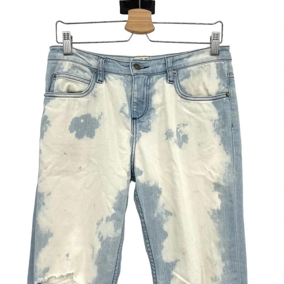 Haute Hippie Denim Outstanding Acid Wash Bleached Boyfriend Jeans Size 26 - Picture 2 of 8